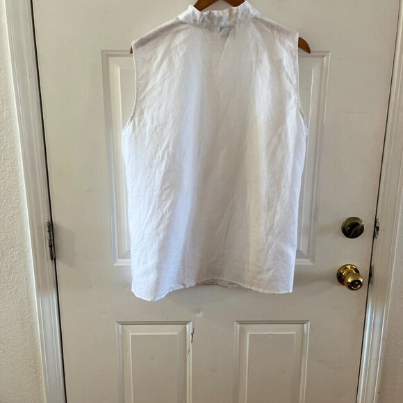 Edward Woman's Plus-Size Embroidered Linen Bohemian Summer Tank Top Sz 2x - Picture 6 of 8